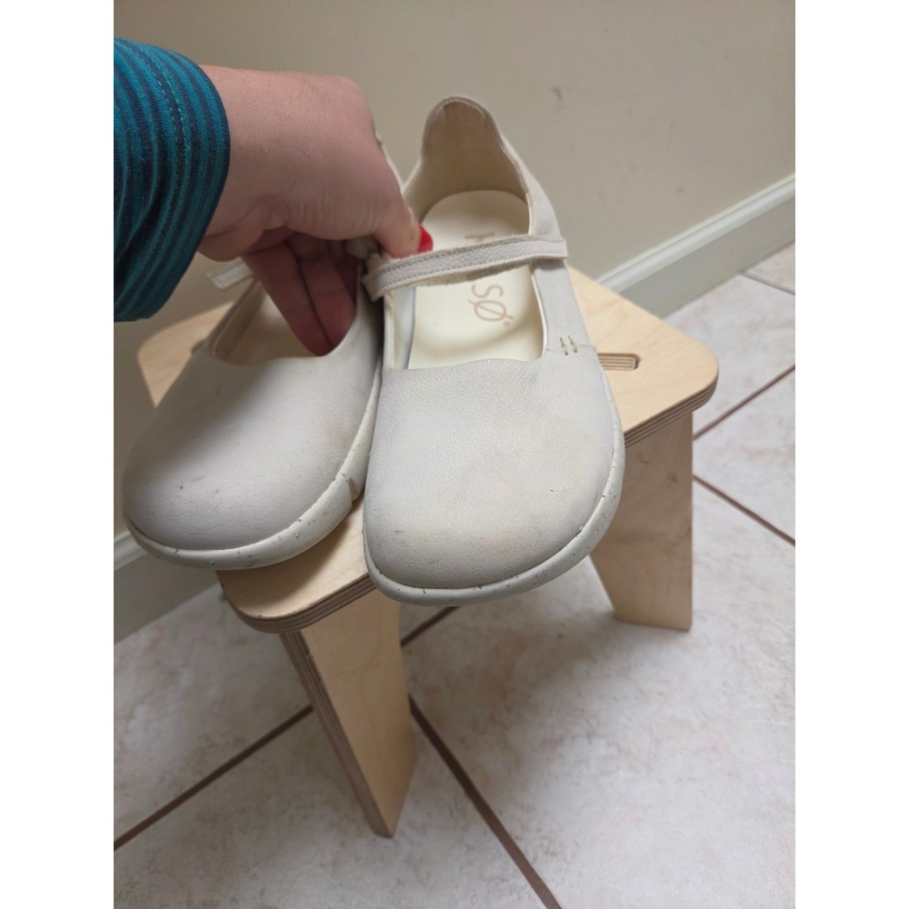 Kalso Dash Mary Jane Flats Chalk White Leather Barefoot Shoes Womens 8 Wide - Picture 8 of 8